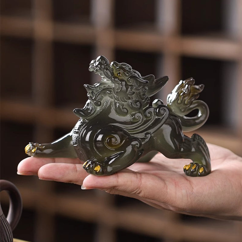 Color-changing and Glowing Tea Pet in the Shape of the Wealth-bringing Pixiu