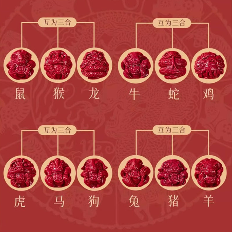 Chinese Zodiac Cinnabar Keep Away Evil Spirits Blessing Bracelet
