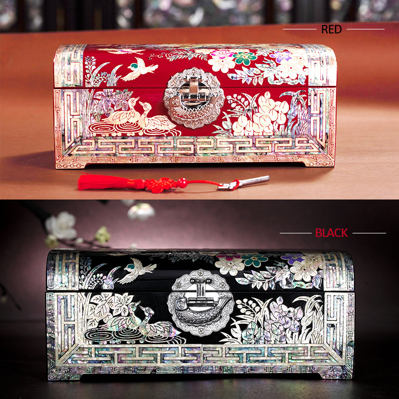 Jewelry Box with Birdsong and Floral Fragrance Pattern