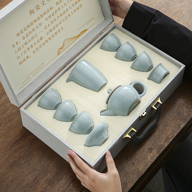 Ru Kiln Ice-Crack Pattern Tea Set