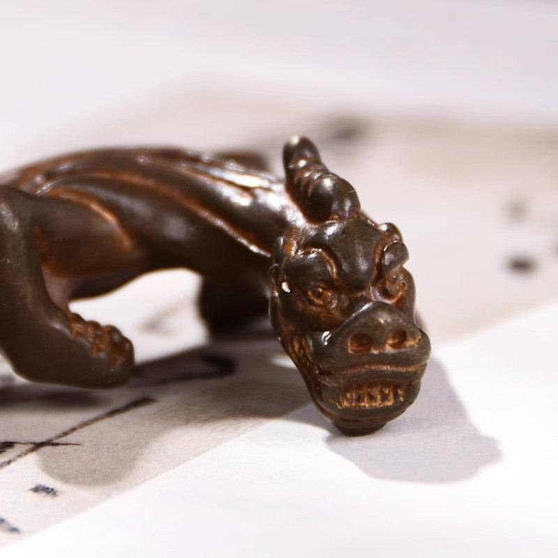 Brass Dragon Brush Holder
