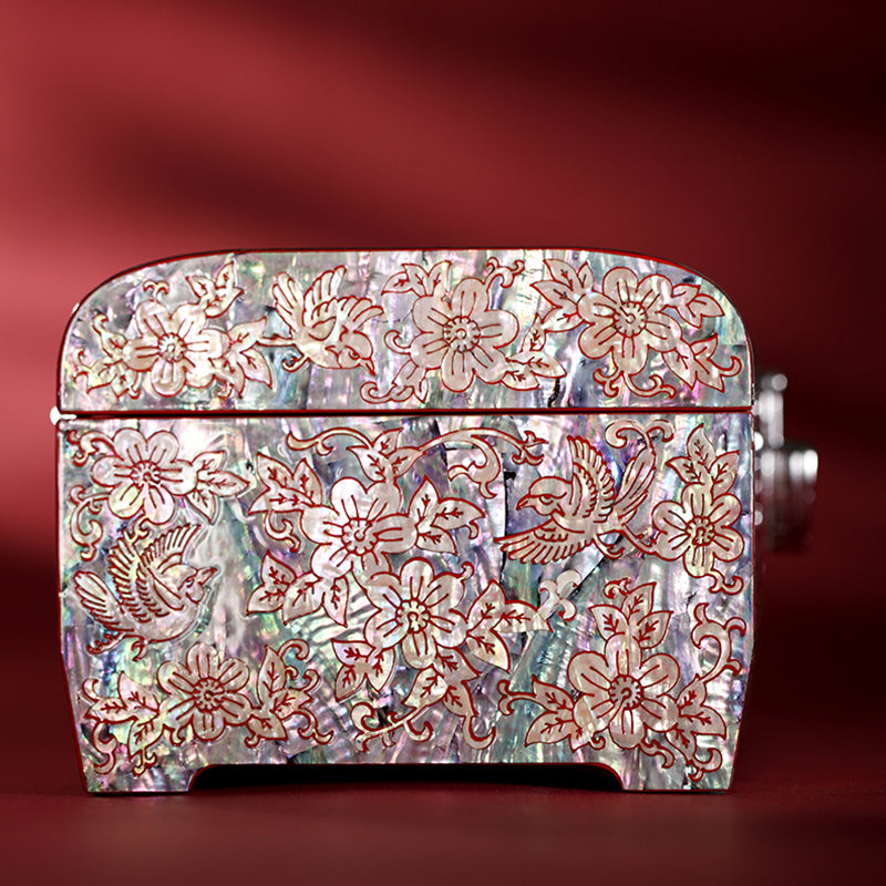 Jewelry Box with Birdsong and Floral Fragrance Pattern