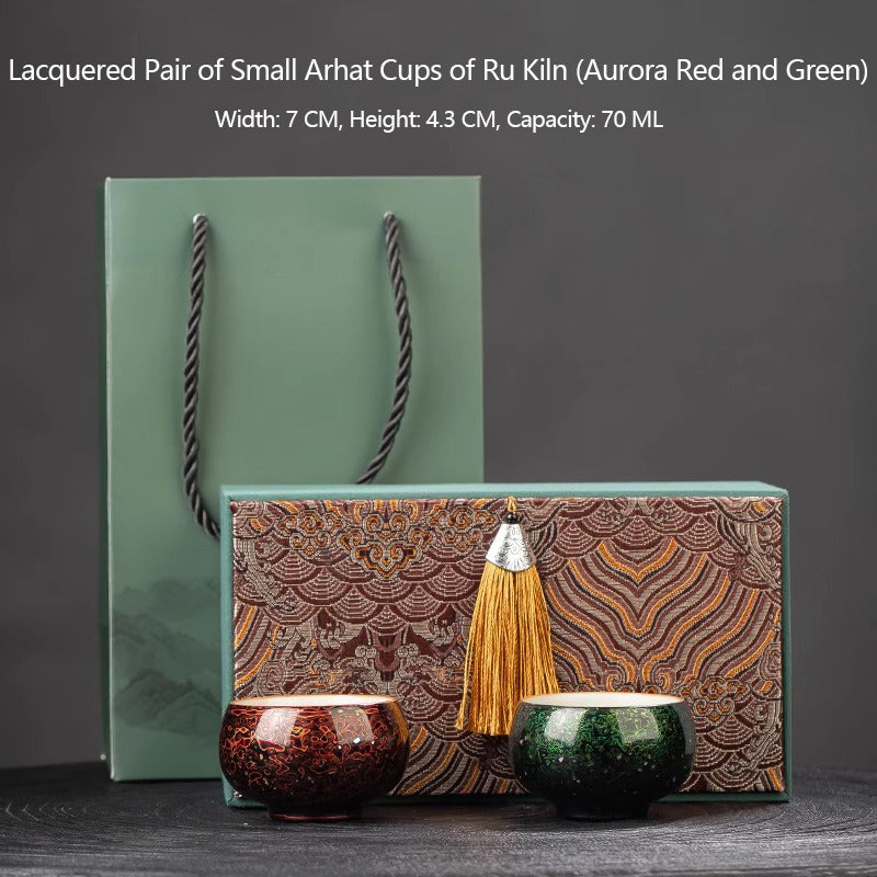 Intangible Cultural Heritage Lacquered Arhat Cup of Ru Kiln