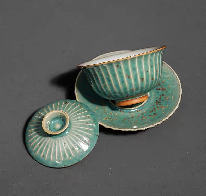 Yao Bian Jun Kiln Green Jade Color Gaiwan—Each one is unique