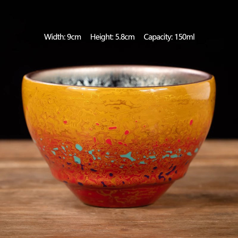 Tea cup of Jianzhan with Chinese lacquer