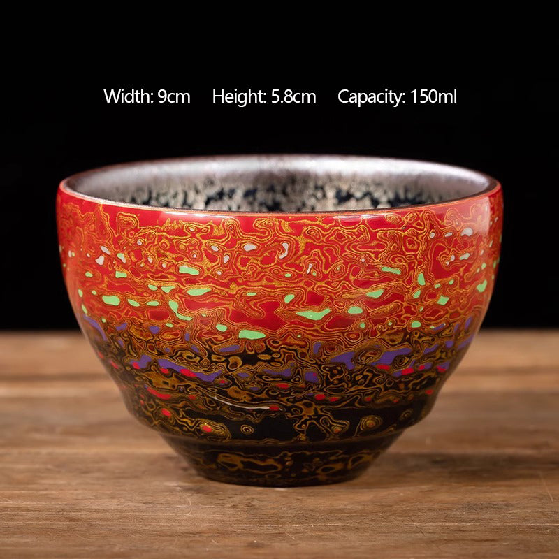 Tea cup of Jianzhan with Chinese lacquer