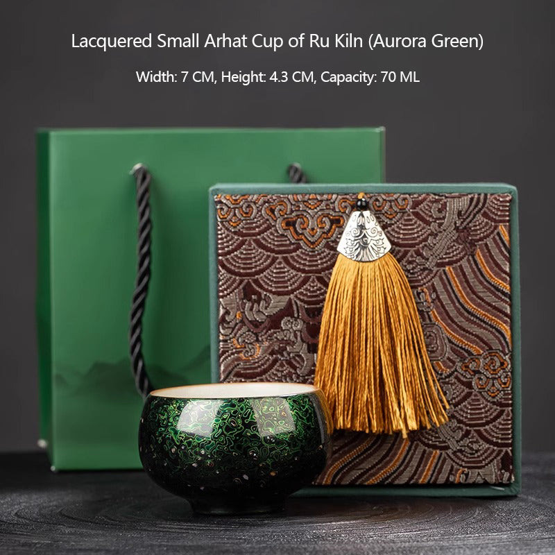 Intangible Cultural Heritage Lacquered Arhat Cup of Ru Kiln