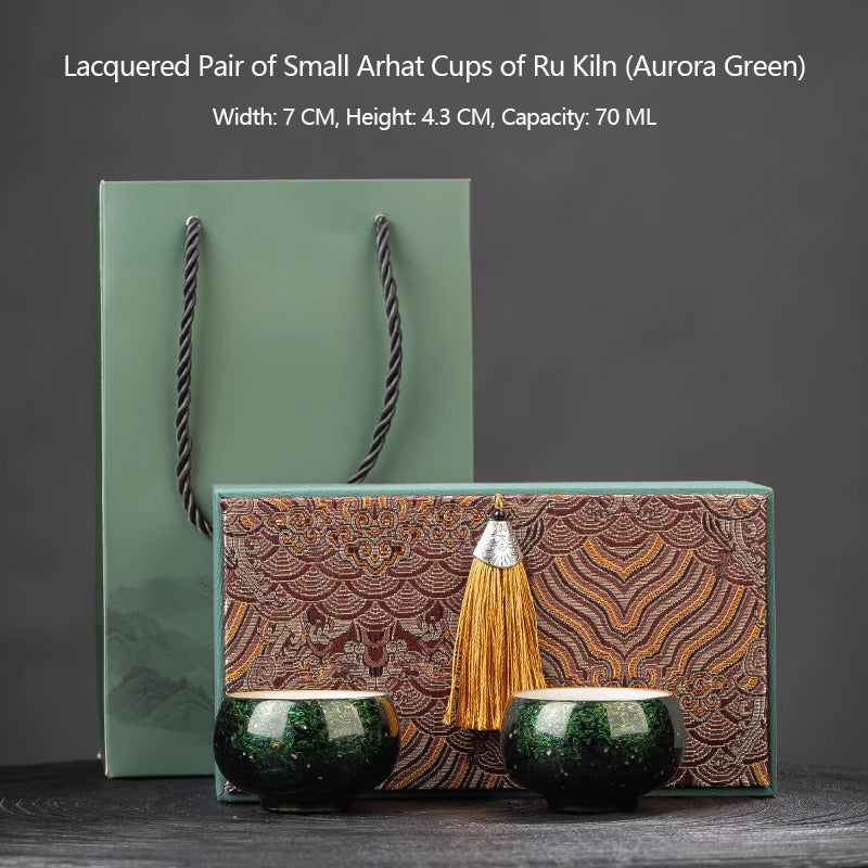 Intangible Cultural Heritage Lacquered Arhat Cup of Ru Kiln