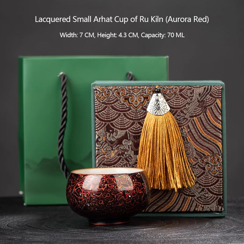 Intangible Cultural Heritage Lacquered Arhat Cup of Ru Kiln
