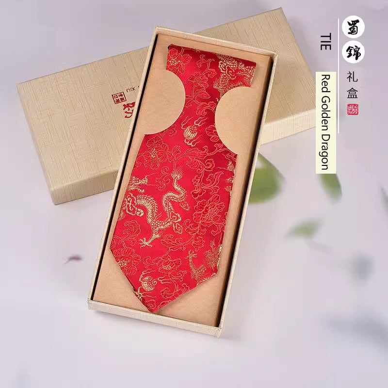 Shu Brocade Mulberry Silk Tie