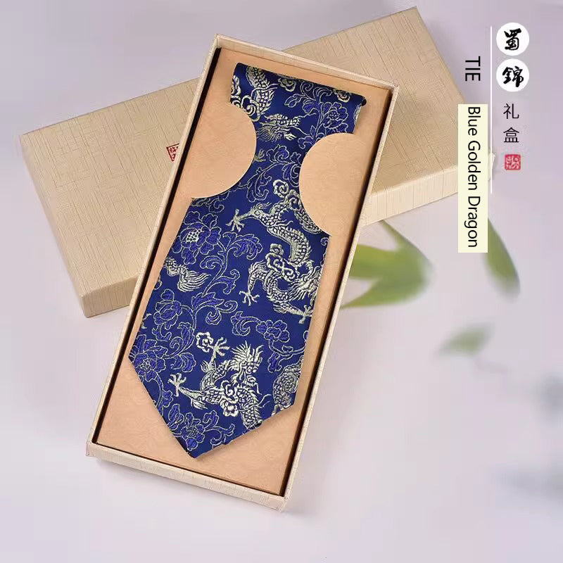 Shu Brocade Mulberry Silk Tie