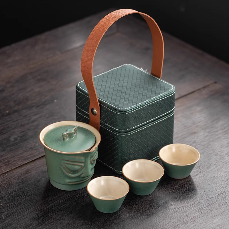 Sanxingdui Kung Fu Travel Tea Set