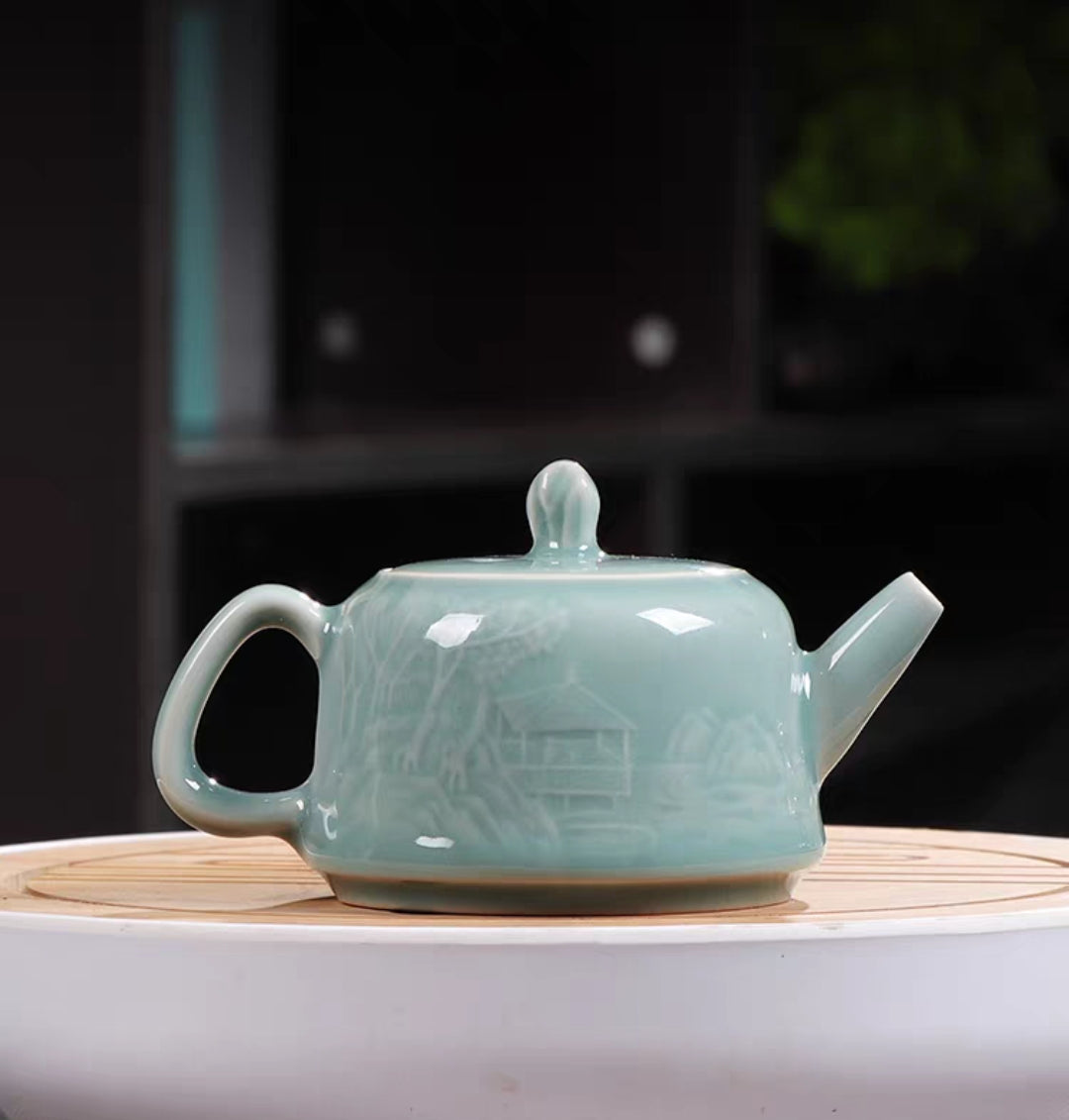 Longquan Celadon Teaset (Teapot +2 Cups)