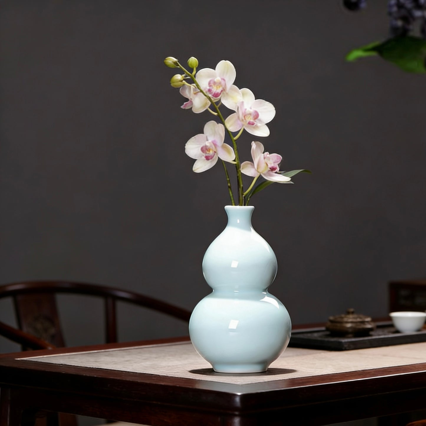 Longquan Celadon Gourd Vase｜Chinese Style Home Decor