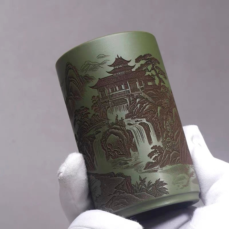 Green Purple Clay Zisha Beauty Cup （160cc）