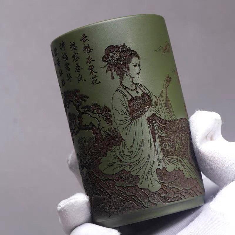 Green Purple Clay Zisha Beauty Cup （160cc）