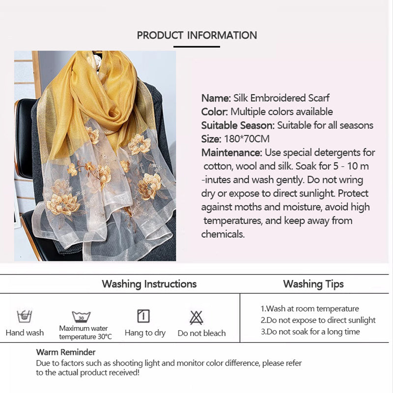 Ladies' Long Mulberry Silk Scarf —— Packed in a Gift Box