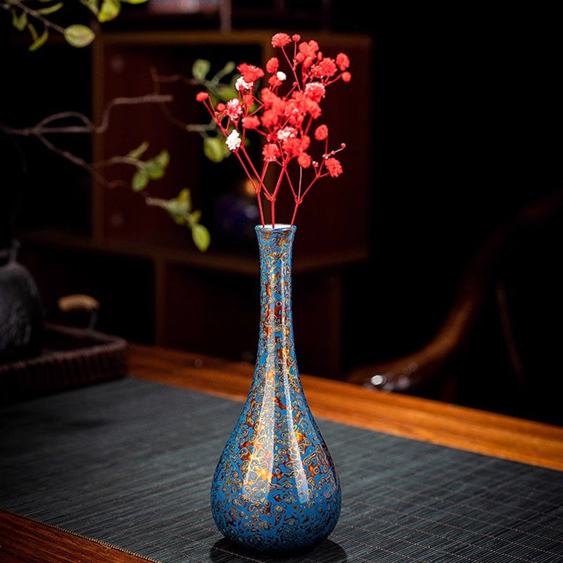 Intangible Cultural Heritage Lacquered White Porcelain Vase