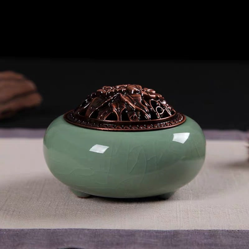 Longquan Celadon Incense Burner—Elevate Your Space with UNESCO-Recognized Chinese Craftsmanship