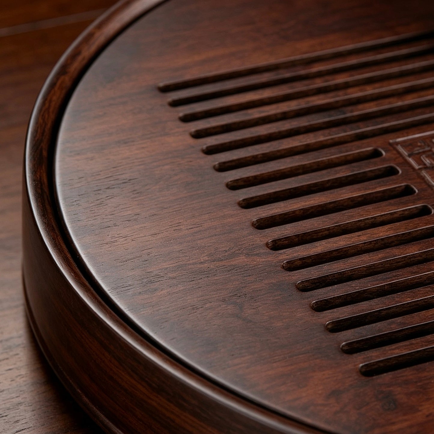 Round Bamboo Tea Tray | Drainage & Water Storage Tea  | Home Kung Fu Tea Ceremony Storage Server