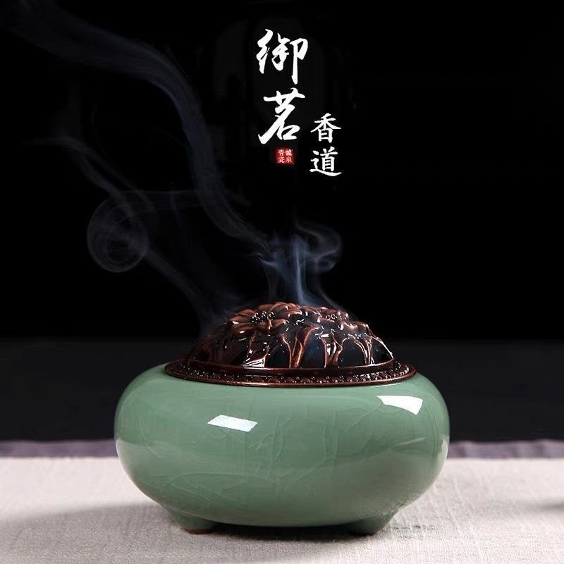 Longquan Celadon Incense Burner—Elevate Your Space with UNESCO-Recognized Chinese Craftsmanship