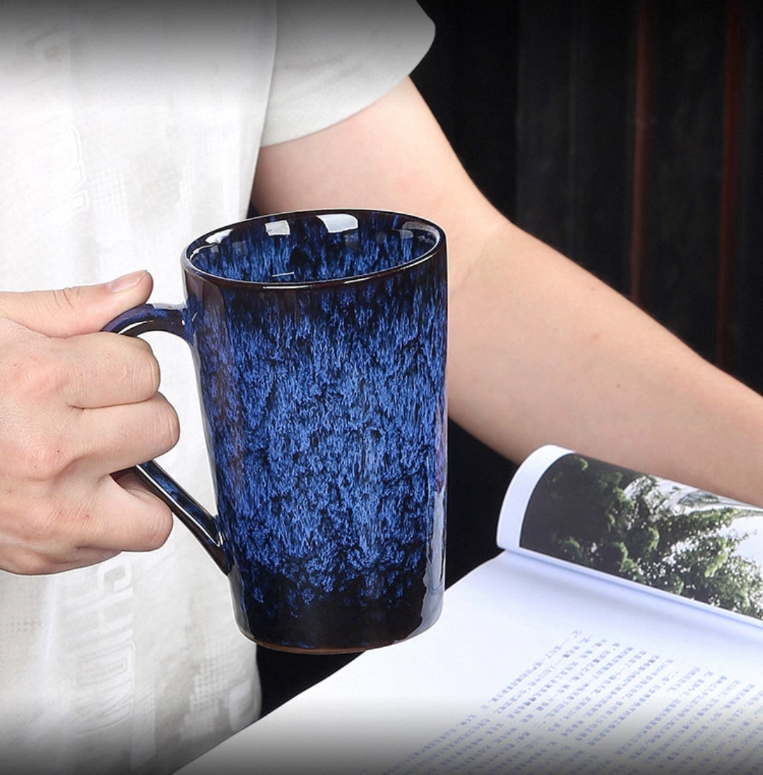 Large-Capacity Ceramic Mug with Lid and Spoon - Creative, Personalized Daily Water Cup