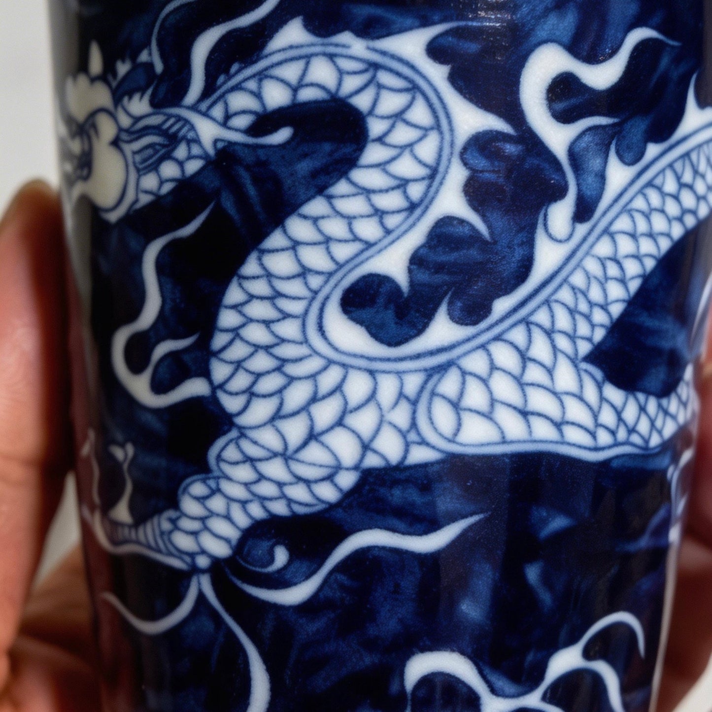 Handcrafted Porcelain Flying Dragon Master Cup – Large Capacity Artistic Tea Cup for Kung Fu Tea, Personal Use & Home Elegance
